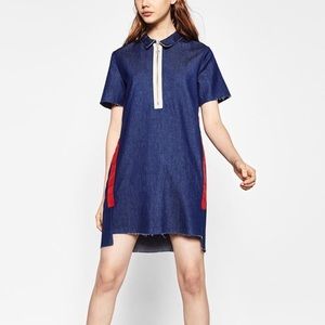 Zara Denim Zip Dress